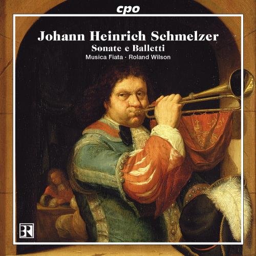 A CD cover featuring a man playing a trumpet, in a classical painting style.