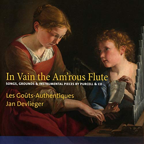 "CD cover featuring a 17th-century painting of two women, one playing a recorder."