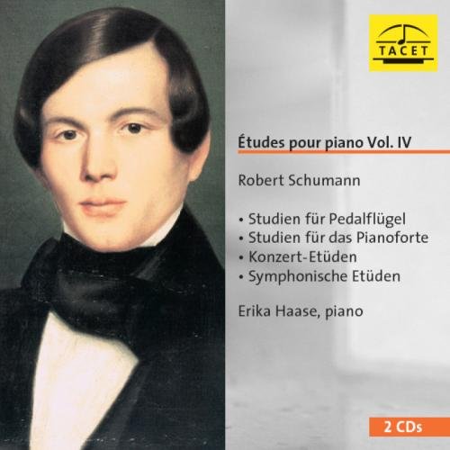 CD cover featuring Robert Schumann portrait and text describing piano etudes.