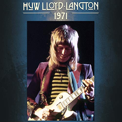 "Album cover featuring a man playing a white guitar, dark blue background."