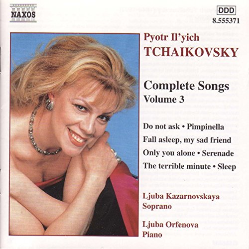 CD cover with blonde woman and Tchaikovsky song list.