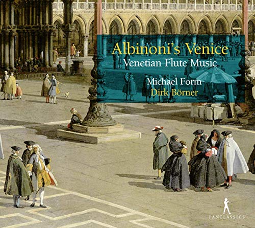 "CD cover featuring a historical painting of people in 18th-century attire in a courtyard."