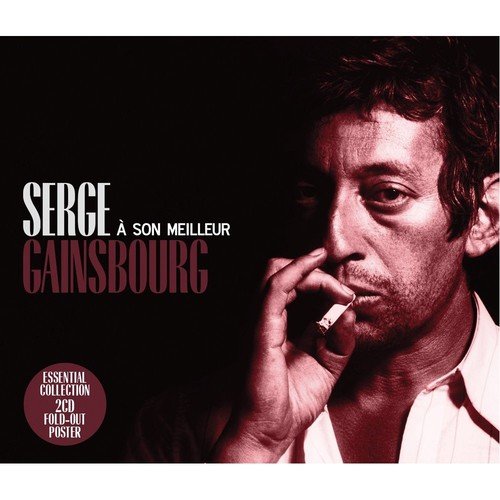 Serge Gainsbourg CD cover featuring a man smoking, with text and red circle logo.