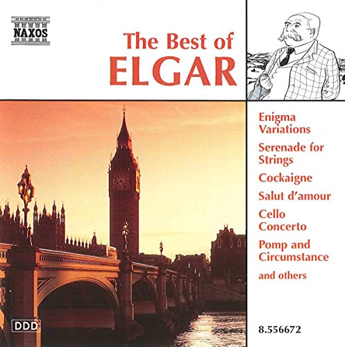 CD cover with image of Big Ben and sketch of composer Edward Elgar.