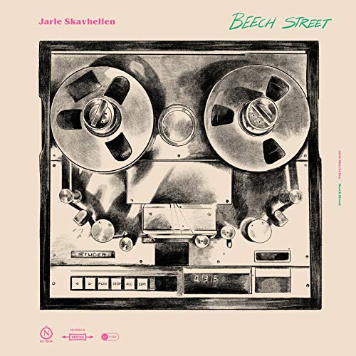 A vinyl record cover featuring a black and white reel-to-reel tape recorder image.