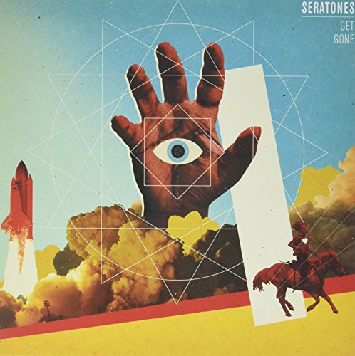 The image is a vinyl record cover for "Seratones - Get Gone". #### Alt Text: "Vinyl record cover featuring a hand with an eye in the palm."