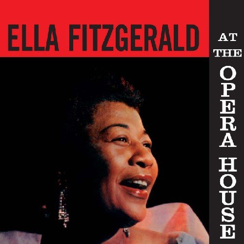 Ella Fitzgerald album cover with her portrait and title "At The Opera House".