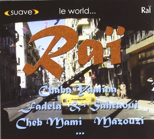 "Album cover with city street scene, yellow car, and artist names in stylized text."