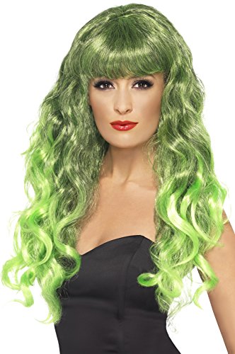 Smiffy's Curly Siren Wig, Green