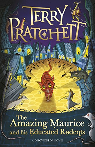 "The Amazing Maurice and his Educated Rodents" book cover featuring a cat and rats illustration.