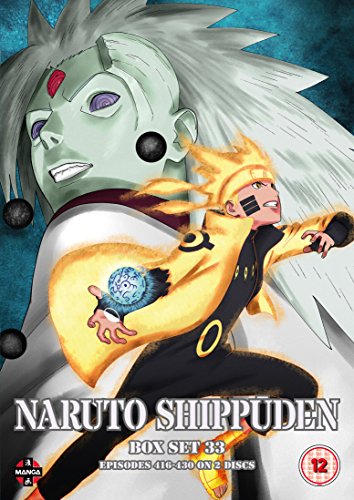 Naruto Shippuden DVD box set cover featuring anime characters in dynamic poses against a blue background.