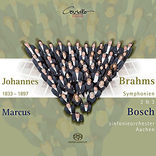 "CD cover with a group of musicians in formal attire arranged in a fan shape."