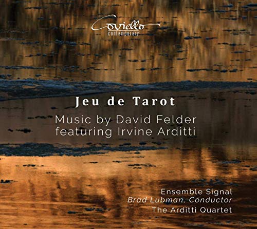 "CD cover with a reflective water surface and white text, 'Jeu de Tarot' centered."