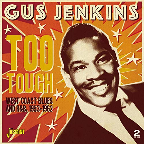 Gus Jenkins CD cover featuring a sepia-toned portrait against a red and orange background.