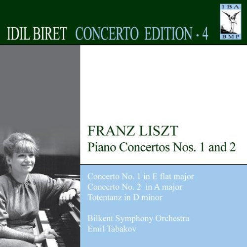 CD cover with Idil Biret at piano, green, white, and blue design.