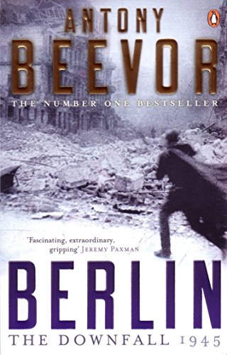 Book cover with black and white war image and bold red title "BERLIN".