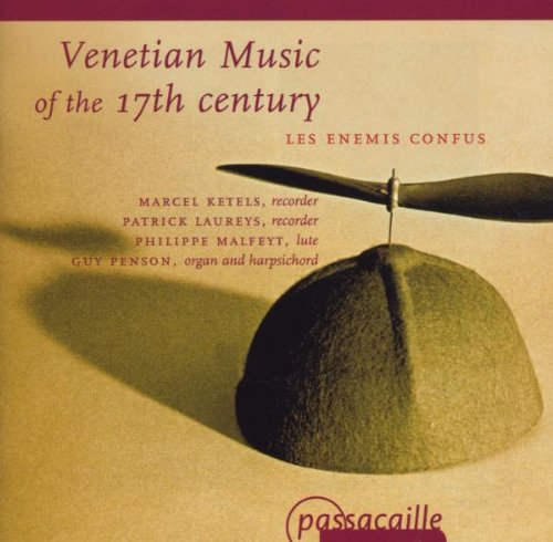 CD cover with a lemon and a knife, titled "Venetian Music of the 17th century".