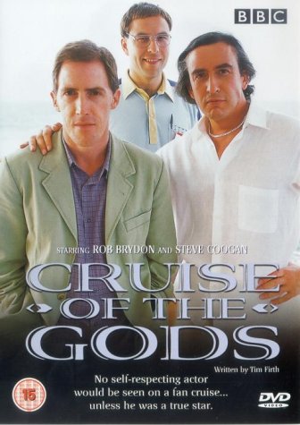 "Cruise Of The Gods DVD cover featuring three men in casual attire."