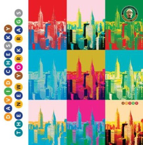 Album cover with colorful, pop-art style New York City skyline and artist's name.