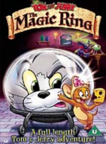 "Tom and Jerry DVD cover featuring cartoon cat and mouse in a magical scene."