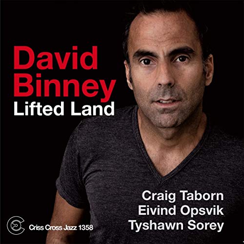 "Album cover with David Binney's portrait and featured artists' names on a black background."