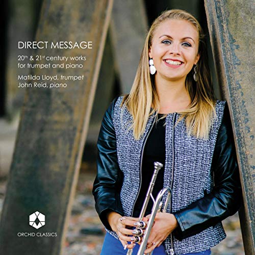 "CD cover featuring a smiling blonde woman holding a trumpet, outdoors."