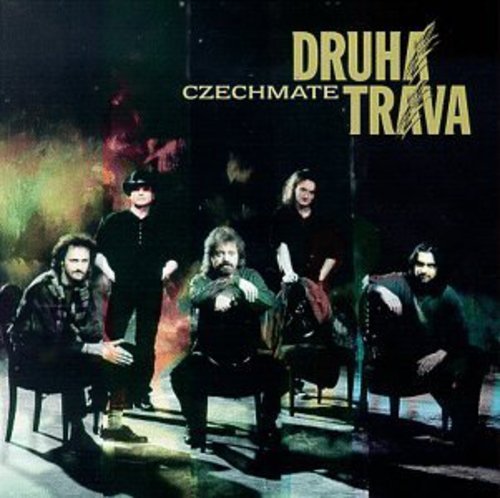 "Album cover featuring five men in black clothing against a dark, smoky background."