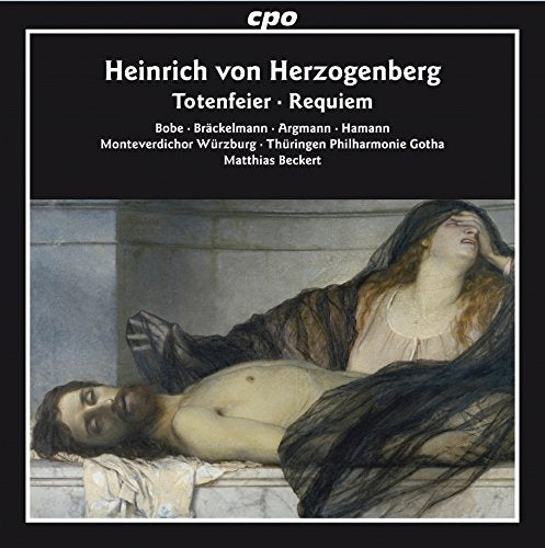 "CD cover featuring a painting of a man lying on a stone slab."