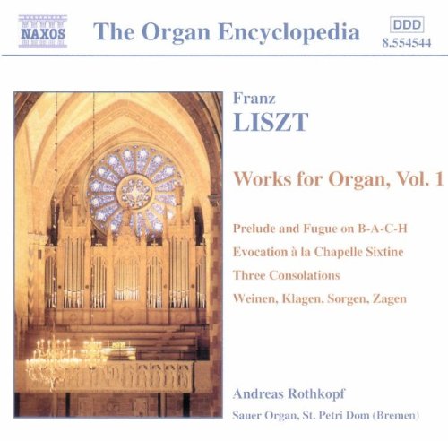 "CD cover featuring a large church organ and stained glass window."