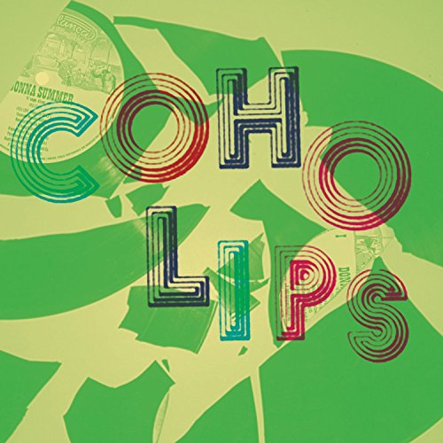 The image shows a green background with the text "COHO LIPS" in large, stylized letters. For accessibility purposes, a suitable alt text could be: "Green background with 'COHO LIPS' in large, stylized red and blue letters."