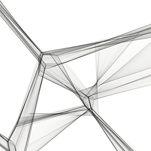 The image depicts a black and white abstract geometric design. Alt text: Black geometric lines on a white background forming an abstract shape.