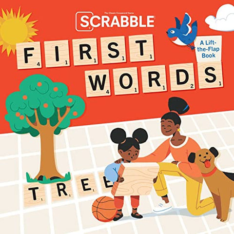 Scrabble: First Words: (Interactive Books for Kids Ages 0+, First Words Board Books for Kids, Educational Board Books for Kids) (Playpop)