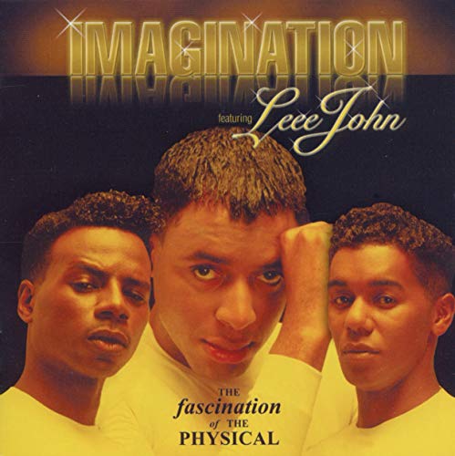 "Album cover featuring three men in white shirts against a dark background."