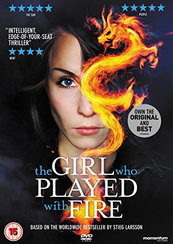 DVD cover featuring a woman's face with flames on the right side.