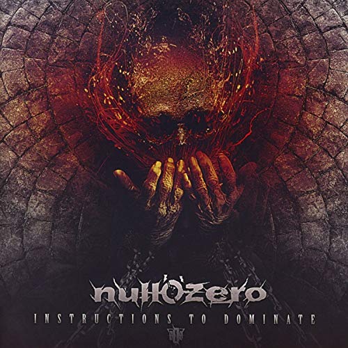 "CD cover art: dark, grungy image with skull and hands, 'nullo'zero' and 'instructions to dominate' text."