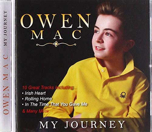 "Owen Mac's 'My Journey' CD cover featuring a man in a yellow shirt."