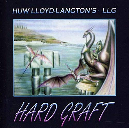 "CD album cover with fantasy artwork of dragons on a dock, black background."