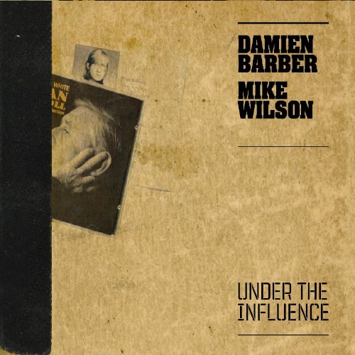 "Album cover with beige background, black text, and a sepia-toned image."
