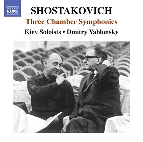 CD case with a Kiev Soloists and Yablonsky image, featuring Shostakovich's Chamber Symphonies music.