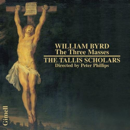 Crucifixion scene album cover with yellow text on dark background.
