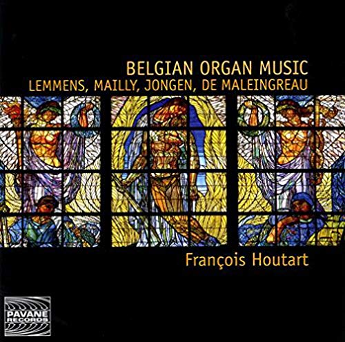 A CD cover featuring a stained-glass window image with a black background.