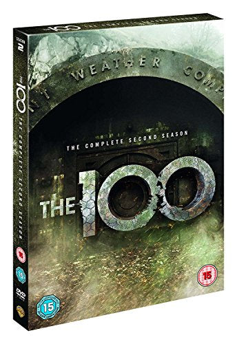 DVD case for "The 100" season 2, with a stone archway and foliage.