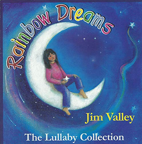 "CD cover art featuring a girl sitting on a crescent moon, surrounded by stars."