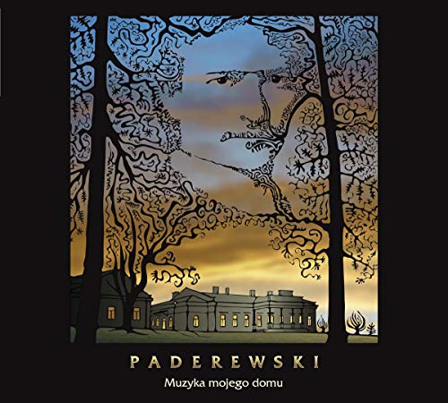 "CD cover art featuring a stylized house and trees at sunset."