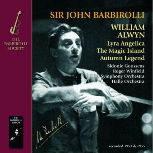 CD cover featuring a black-and-white photo of Sir John Barbirolli with maroon sidebar.