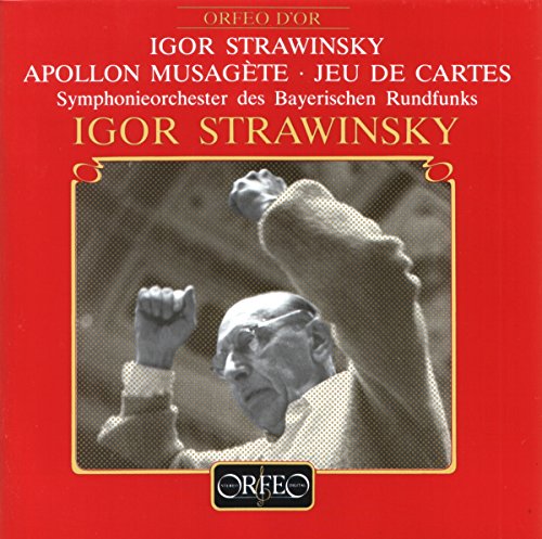 Red CD cover with a black and white image of a conductor.