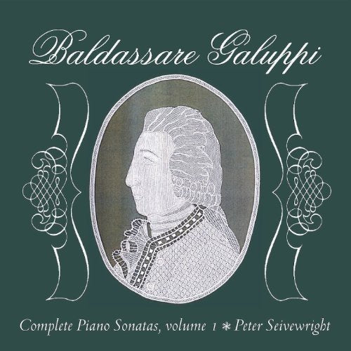 Dark green CD cover with white portrait and decorative elements.