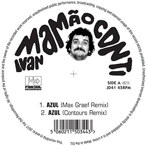A vinyl record cover with a man's face and barcode on a white background.