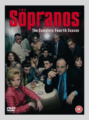 DVD cover for "The Sopranos: The Complete Fourth Season" featuring a group of people.