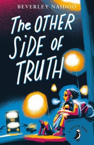 "The Other Side of Truth" book cover featuring a girl sitting with floating lanterns.